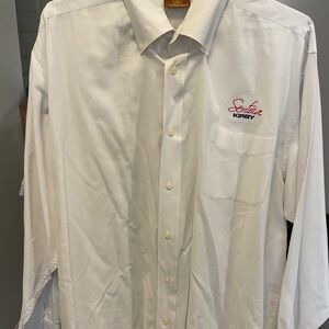 White Dress Shirt Button Down w/ Sentria Kirby Logo Size 2XL